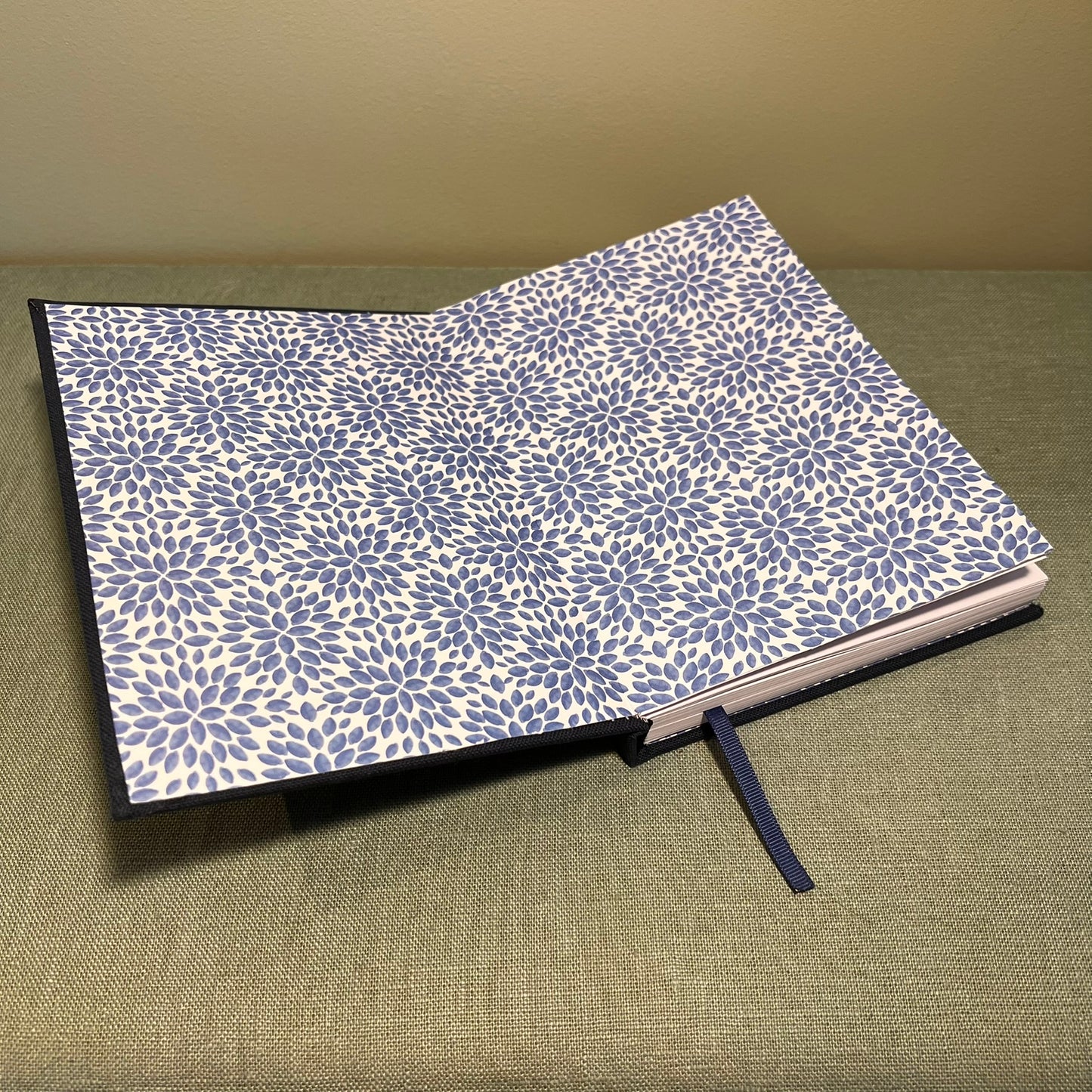 Carnet Classique en Tissu - Bleue Marine