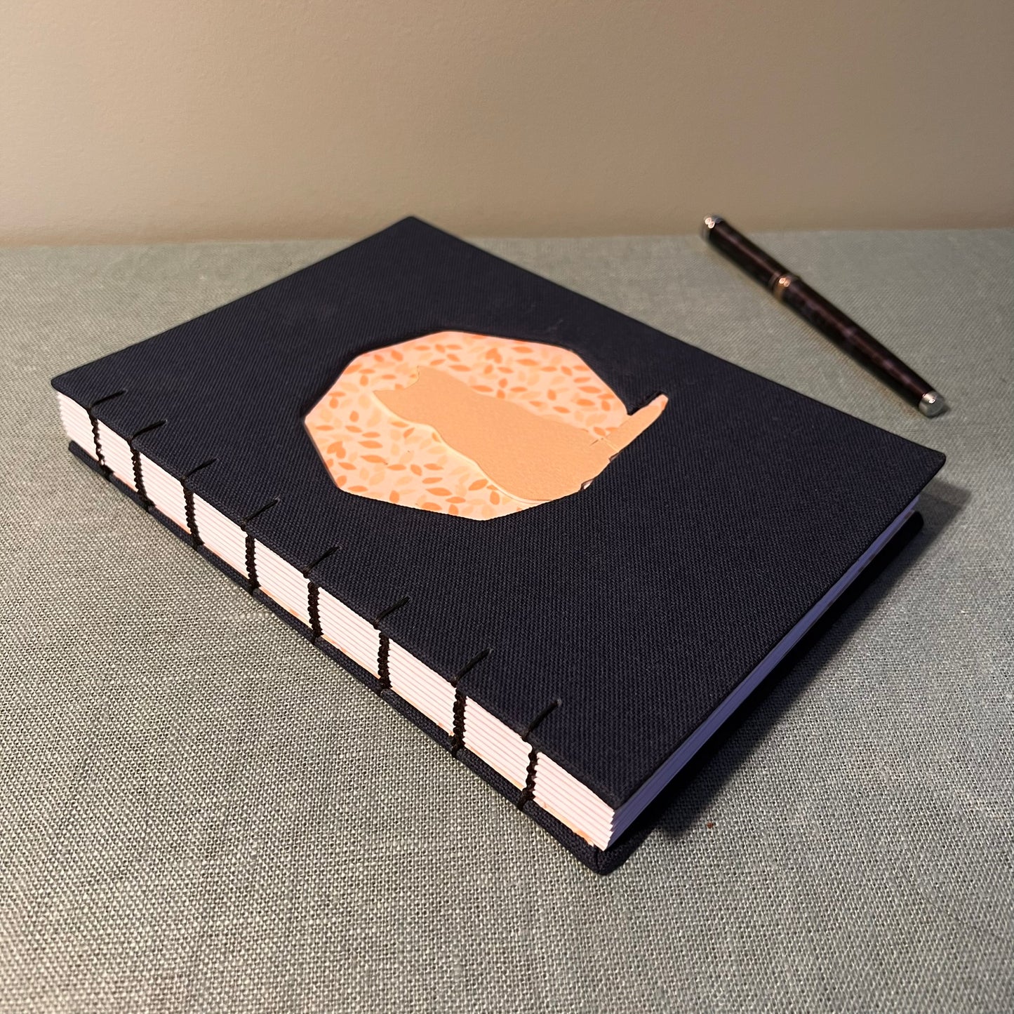 Carnet Ouverture à Plat (Reliure Copte) - Petit Chat 🐈